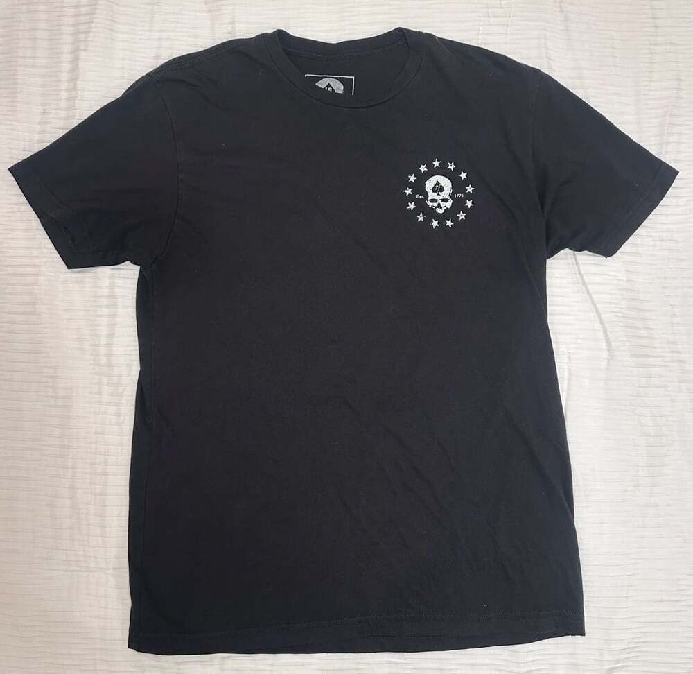 Zero Foxtrot Liberty Or Death T-Shirt Size Large Black Graphic Tee